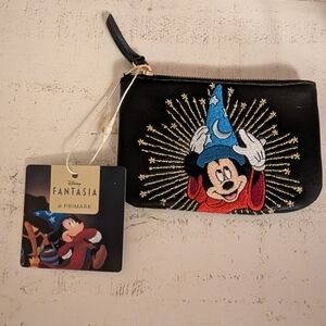 Disney Fantasia At Primark Embroidered Sorcerer Mickey Mouse Coin Purse New